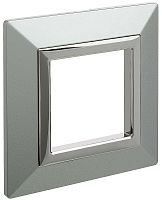 Рамка универсальная DKC Avanti 1-м. металл светло-серебристый картинка